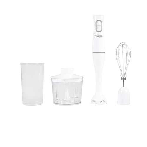 Set Di Frullatori A Mano Tristar - 350 W - Bastone Extra Lungo - Frullatore A Mano - Tritatutto - Misurino - Frusta - Bianco -Mx-4851