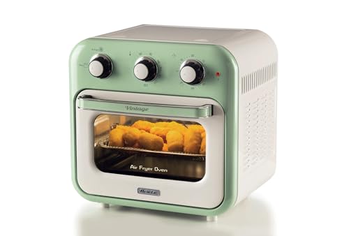 Ariete 4632 Friggitrice Ad Aria E Forno Vintage, 1400W, 2In1, Capacità 16L, Accessori Inclusi, Timer 60 Minuti, Doppio Vetro, Verde