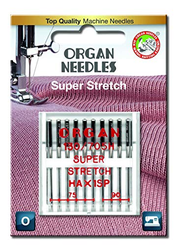 Organ 75-90 - Set Di 10 Aghi Per Macchina Da Cucire, Super Stretch Mix