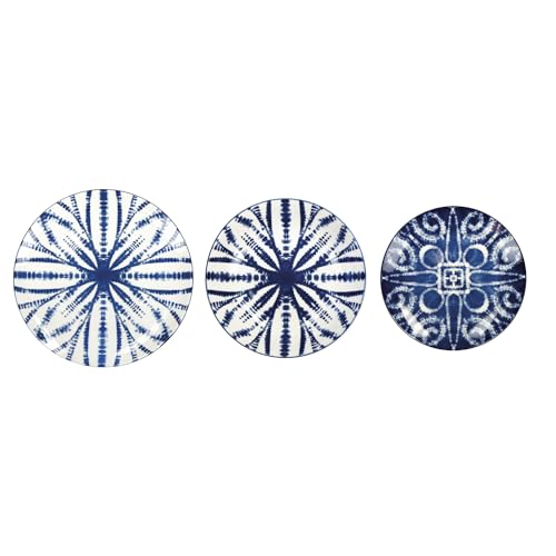 Brandani Batik Servizio Tavola Piatti Set 18 Pezzi Blu Porcellana