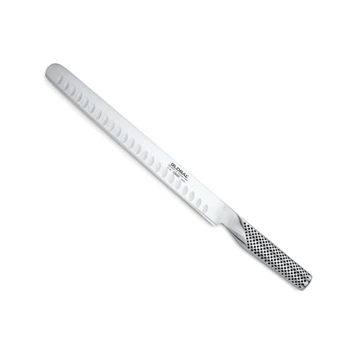 Global G-87 Coltello Salmone/Prosciutto-Lama 27 Cm, Alveolato