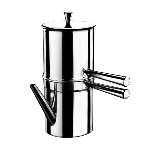 Ilsa Caffettiera Napoletana, Induzione, Acciaio Inox 18/10, Tazze 6