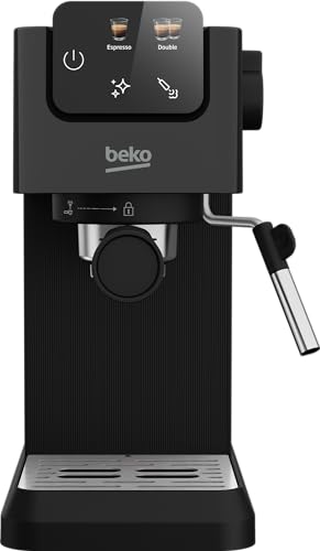 Beko Cep5302B - Macchina Caffè Espresso Manuale, Montalatte Integrato, 1,1 L, 15 Bar - Nero, 14,5 X 42,5 X 35,5H Cm