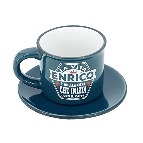 Clearco Tazzina Da Caffe' Personalizzata Con Piattino E Scatola Regalo - Enrico
