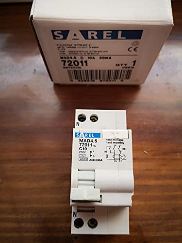Sarel Differenziale Mad4,5 2P 10A 0,03A Art. 72011
