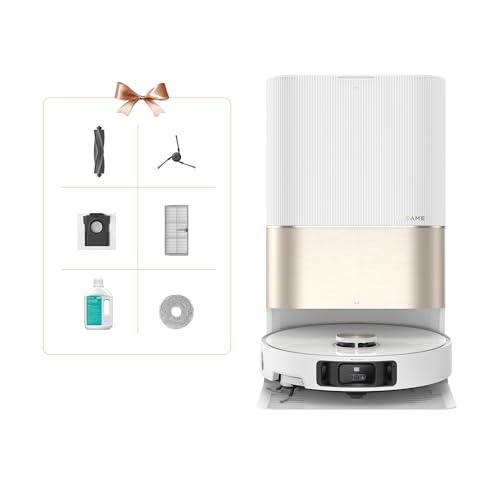 Dreame X40 Ultra Complete Robot Aspirapolvere Scopa Rimovibile E Sollevabile, Pulizia Approfondita Con Spazzola Laterale, Aspirazione Da 12.000 Pa, Pu