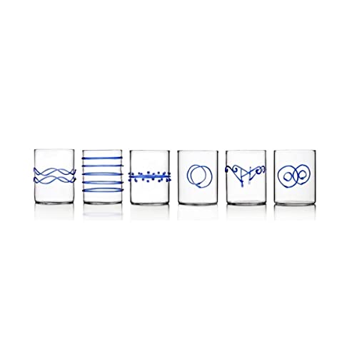 Set 6 Bicchieri Deco Blu