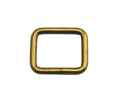 Wuuycoky - Anelli Rettangolari In Bronzo, Lunghezza Interna 2,5 Cm, Senza Saldatura, Per Cinghie E Cinture, Confezione Da 12
