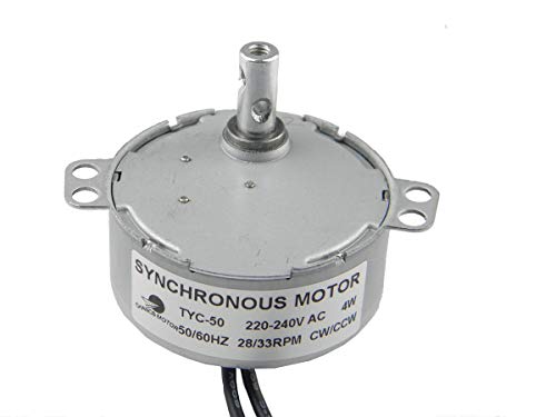 Chancs Motoriduttore Elettrico Tyc-50 Motore Sincrono Ac 220V 28/33Rpm Cw/Ccw Motore Del Giradischi Motore Elettrico Sincrono