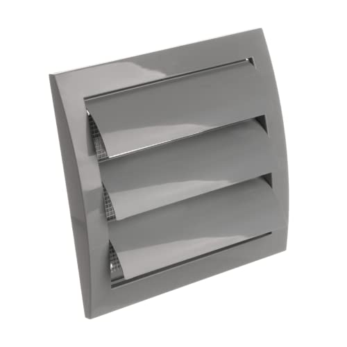 Ø 100Mm Griglia Di Ventilazione Con Zanzariera - Griglie D'Aerazione Con Alette A Gravità - Plastica Abs Grigio