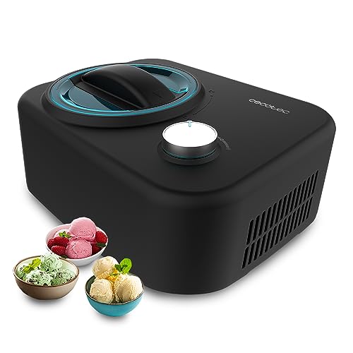 Cecotec Gelatiera Con Compressore Da 0,8 L Gelacy 800. 100 W, Macchina Per Gelato, Controllo Manuale, Ciotola Estraibile In Alluminio, Gelati In 60 Mi