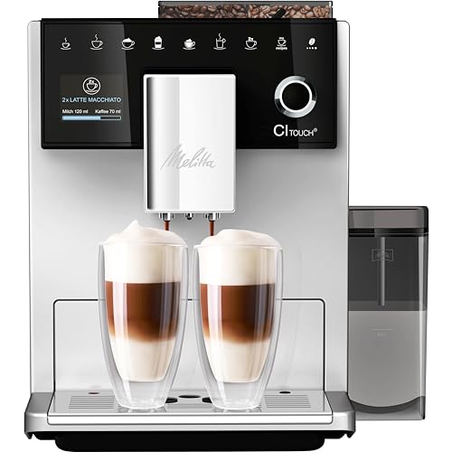 Melitta Ci Touch – Macchina Da Caffè – Con Sistema Lattiero-Caseario – Contenitore Per Fagioli – Display One Touch – Capacità Del Caffè Regolabile In
