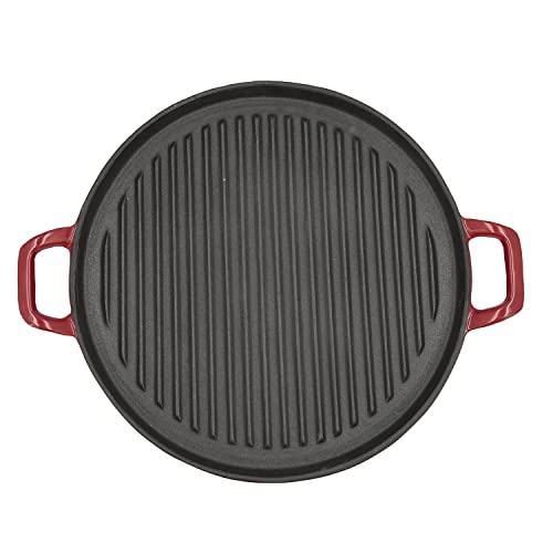 Bidasoa - Girarrosto Rotondo In Ferro Smaltato, 32 Cm Rosso