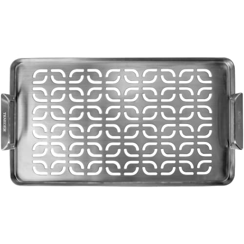Traeger Bac610 Modifire Fish & Veggie Vassoio Per Griglia In Acciaio Inox, Acciaio Inox