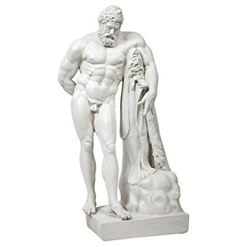 Design Toscano Ng32438 Statua Ercole Farnese, Off Bianco