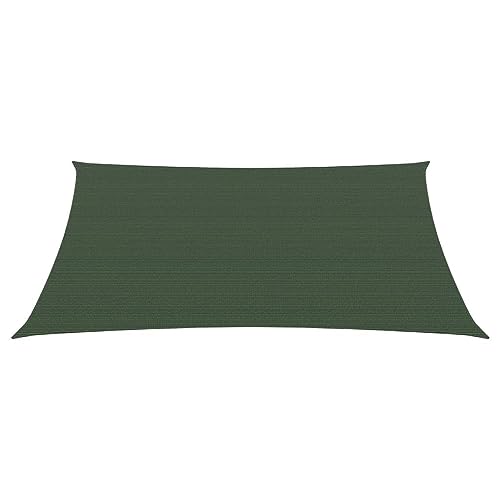 Vidaxl Vela Parasole 160 G/M² Verde Scuro 3/4X3 M In Hdpe