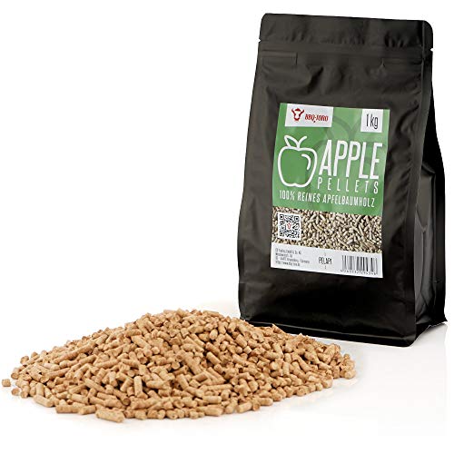 Bbq-Toro Apple Pellets In Legno Di Melo Al 100% Pellet In Melo Per Grill, Smoker, Pellet Per Forni Da Pizza O Impianti Di Riscaldamento | 1 Kg | Pelle