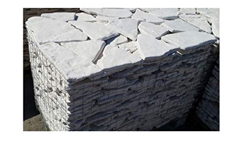 Granisud Scorza Anticata In Pietra Di Trani Lastrame Opera Incerta Per Rivestimento, Bianco, Spessore 1-3 Cm, 10 Q.Li