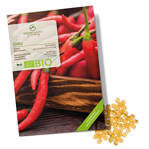 Semi Di Peperoncino Biologici (De Cayenne) - Semi Di Peperoncino Da Coltivare In Giardino, Sul Balcone E Sul Orto Rialzato