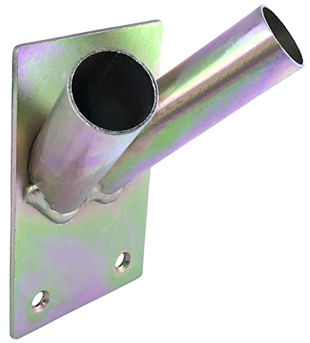 Aerzetix - C57257 - Portabandiera Doppio/Supporto A Parete/Base Per Avvitare - Piastra Di Montaggio 70X110Mm - Diametro Interno Tubo 23Mm - Diametro E