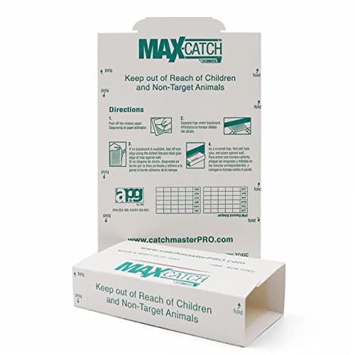 Catchmaster 72Max Trappola Per Topi Grandi | Trappole Topi | Colla Per Topi | 12X Trappole Per Topi Interno | Con Esche Per Topi Nella Colla Per Topi 