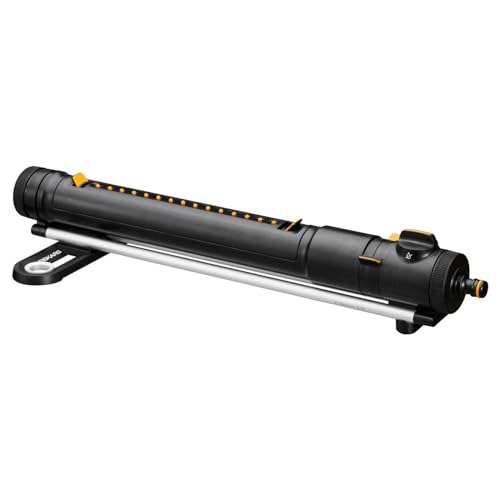 Fiskars X-Series Irrigatore Oscillante S-M, Comprensivo Di Filtro Estraibile E Strumento Per La Pulizia Degli Ugelli, Irrigazione Di 150-300 M², Nero/
