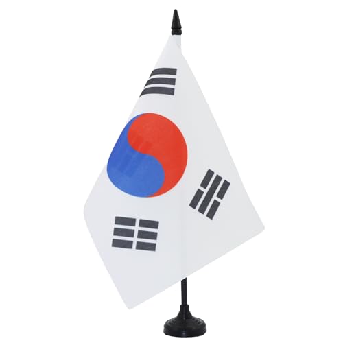 Az Flag Bandiera Da Tavolo Corea Del Sud 21X14Cm - Piccola Bandierina Sudcoreana 14 X 21 Cm