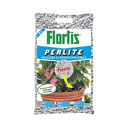 Flortis Perlite 5L Cura Giardino Ristagno Acqua Piante Fiori Terreno