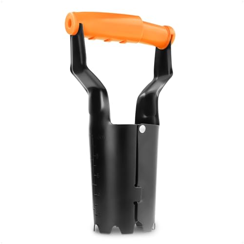 Bfg Vaso Per Bulbi In Acciaio Inox, Manuale, Design Ergonomico Con Impugnatura A Molla E Scala Di Profondità - Strumento Per Piantare I Bulbi
