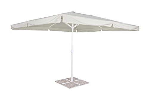 Bizzotto Alghero Ombrellone, 4X4, Marmette Non Incluse. Articolo Indicato Anche Per Uso Professionale, Bianco, 25X281X25 Cm