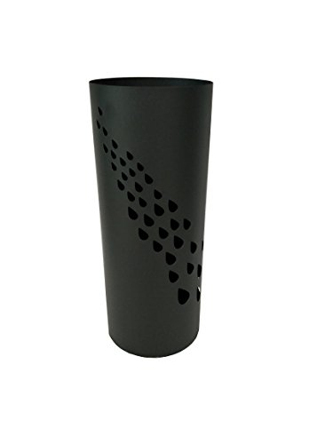 King Collection King Home P1817234 Portaombrelli Tondo Nero Drops, Nero, 18X18X46 Cm