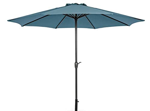 Prgn Ombrellone Kalife D.270Cm Azzurro Cloud Base Non Inclusa Arredo Giardino