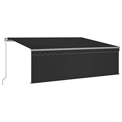 Vidaxl Tenda Da Sole Retrattile Manuale Con Parasole 4X3 M Antracite