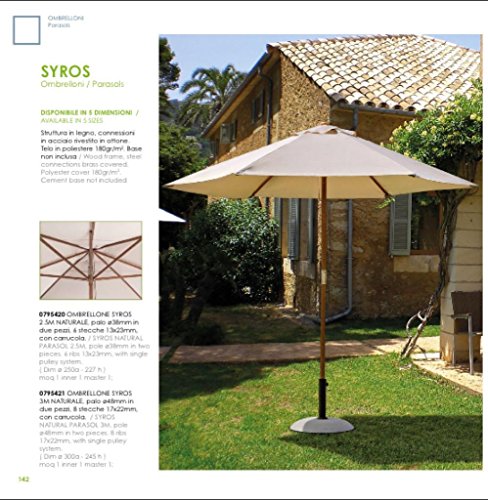 Bizzotto Ombrellone Syros 3X3 Naturale