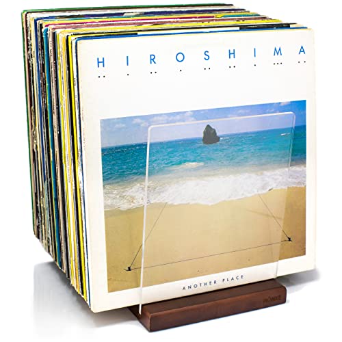 Mönke Premium Vinyl Record Storage - Un Portadischi In Stile Mid-Century - Capacità 60 Lp - Si Integra Con Qualsiasi Giradischi (Marrone)