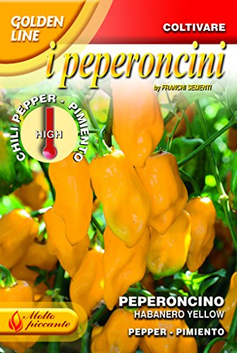 Bustina Di Semi Seeds Di Peperoncino Habanero Giallo Per Orto Giardino