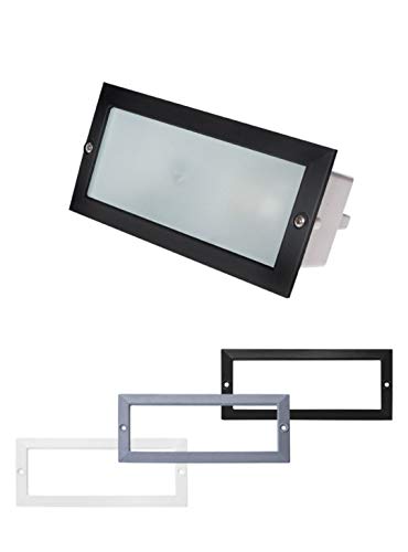 Stone 3003/Full Plafoniera Incasso Modello India Attacco E27 Con Cornice Bianc.-Nero-Grigio