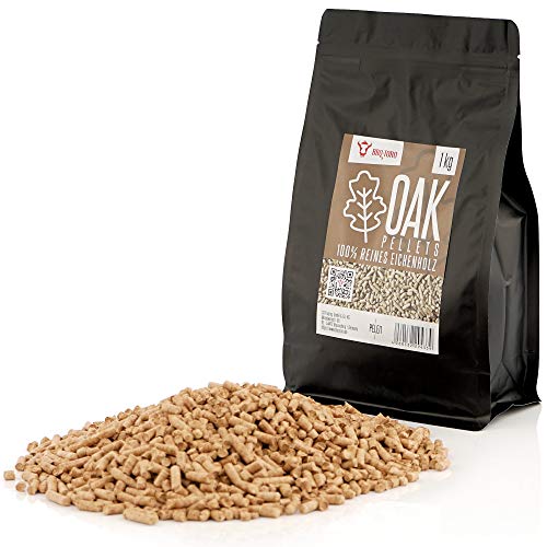 Bbq-Toro Oak Pellets In Legno Di Quercia Al 100%| 1 Kg | Pellet In Quercia Per Grill, Smoker, Pellet Per Forni Da Pizza O Impianti Di Riscaldamento |