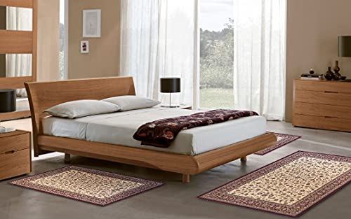 Tris Camera Da Letto Tappeto Scendiletto 3 Tappeti Classico Vitruviano Dis. 6