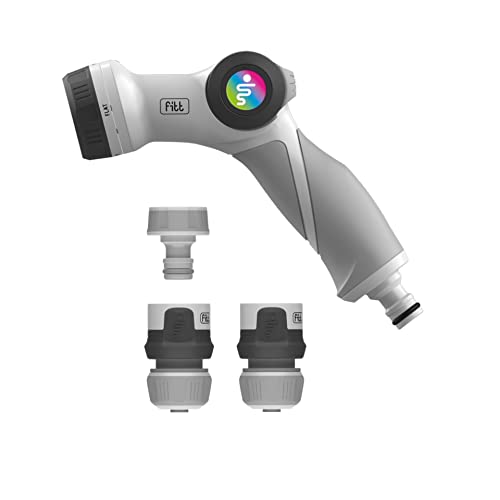 Fitt Set Accessori Tubi Da Irrigazione Composto Da 1 Pistola Multigetto, 2 Raccordi A Scatto (1 Dotato Di Aquastop) E 1 Presa Per Rubinetto Da 3/4"