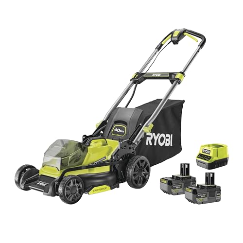 Ryobi - Tosatrice A Spinta Brushless 18 V One+ 40 Cm - Fino A 600 M² - 2 Batterie 4 Ah E Caricabatterie - Ry18Lmx40C-240