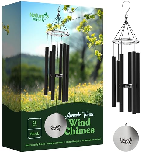 Nature'S Melody Aureole Tunes, Campanello A Vento Ca. 28" / 71 Cm Nero