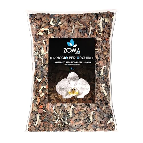 Zoma Garden - Terriccio Per Orchidee Contenente Bark Per Orchidee, Sfagno E Pomice - Terriccio Professionale Per Tutte Le Orchidee - 2 L