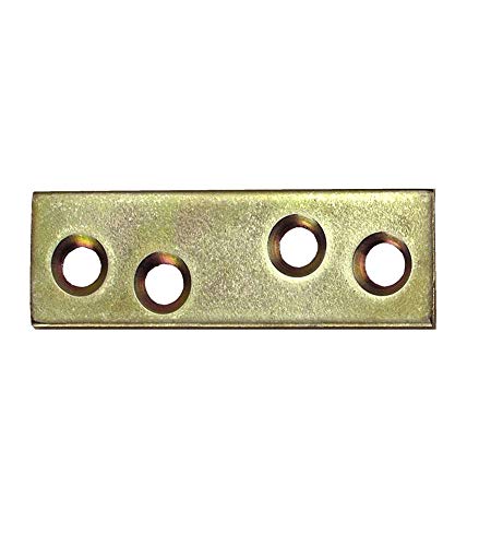 Masidef Zincato Dritta Piatti 4-Pezzi Set, 100 Mm X 15 Mm Taglia, Gialla