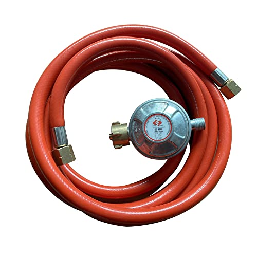 Teamson Home De Regolatore Di Gas Propano E Tubo Per Camini A Gas, Clip Standard E Adatto Per Bombola Di Gas Fino A 13 Kg Con Interruttore On/Off