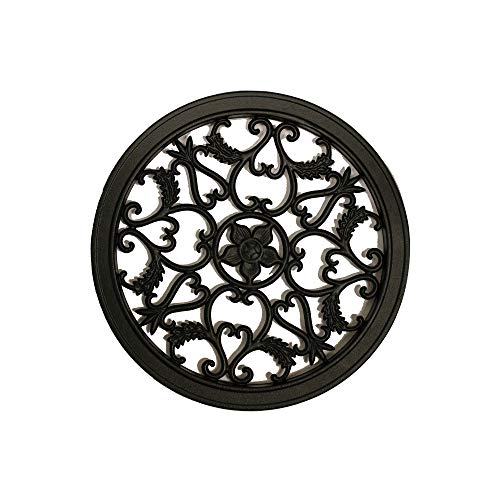 Nuvo Iron Inserto Decorativo Per Recinzioni, Cancelli, Casa, Giardino, Rotondo, Diametro 38 Cm, Nero
