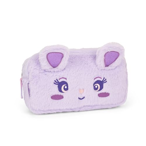 Mofu Mofu - Busta Portatutto Ufficiale Mofu Mofu, Borsa Porta Oggetti Per Borse E Zaini, Con Pratica Chiusura A Zip E Dettagli Fluffy, Idea Regalo Bam
