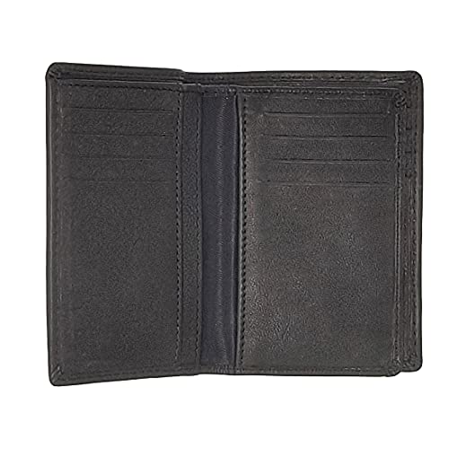 Avirex Collezione Austin, Portafoglio Verticale In Morbida Pelle, Da Uomo, Colore Nero