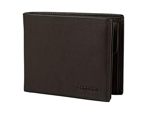 Samsonite Attack 2 Slg - Pelle, Portafoglio, 12.8 Cm, Anti Rfid, Marrone (Ebony Brown)