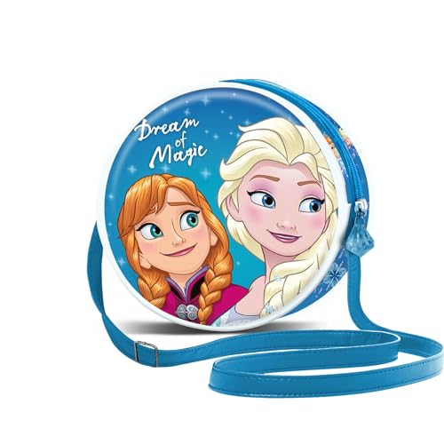 Disney-Borsa A Tracolla Rotonda, 18.5 X 18.5 Cm, Blu Frozen 2